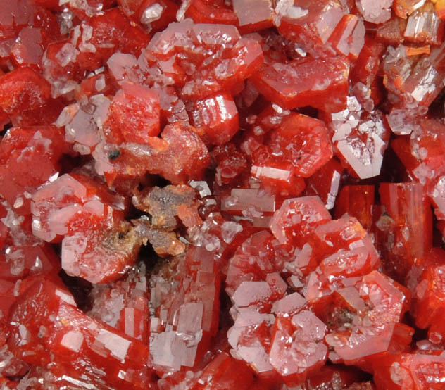 Vanadinite with Calcite from North Geronimo Mine, La Paz County, Arizona