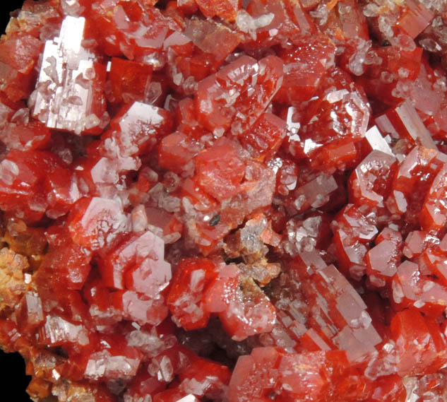 Vanadinite with Calcite from North Geronimo Mine, La Paz County, Arizona