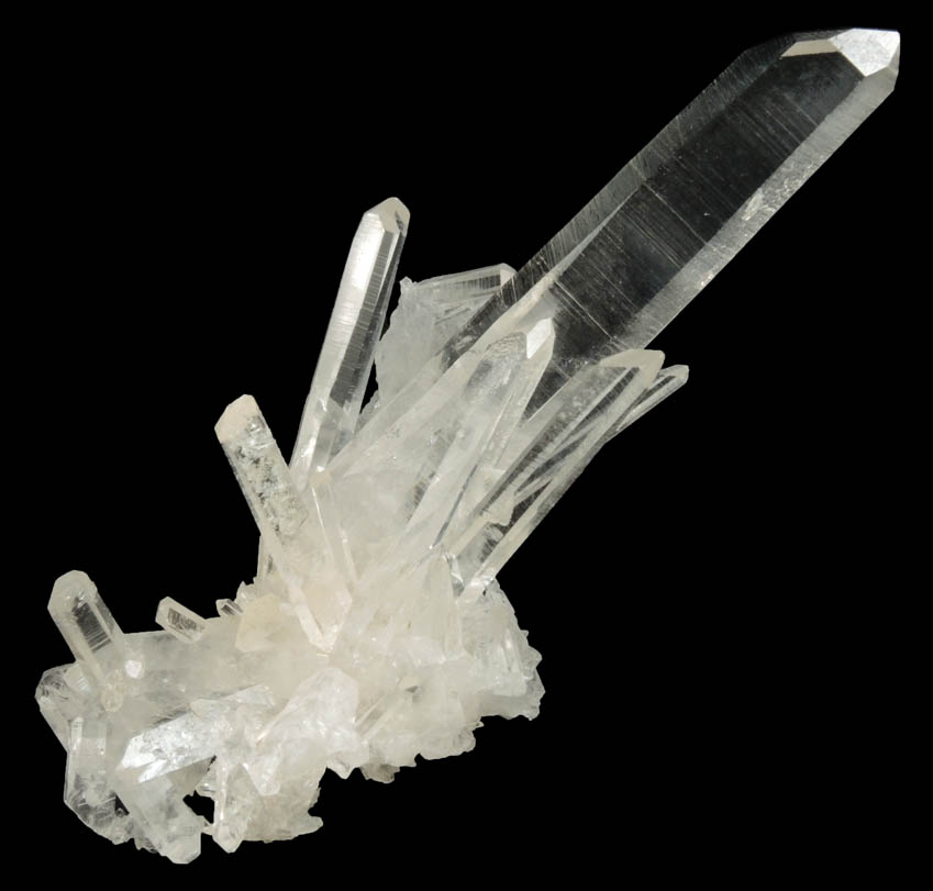 Quartz from Wegner Mines, Collier Creek, 4.4 km south of Mount Ida, Montgomery County, Arkansas