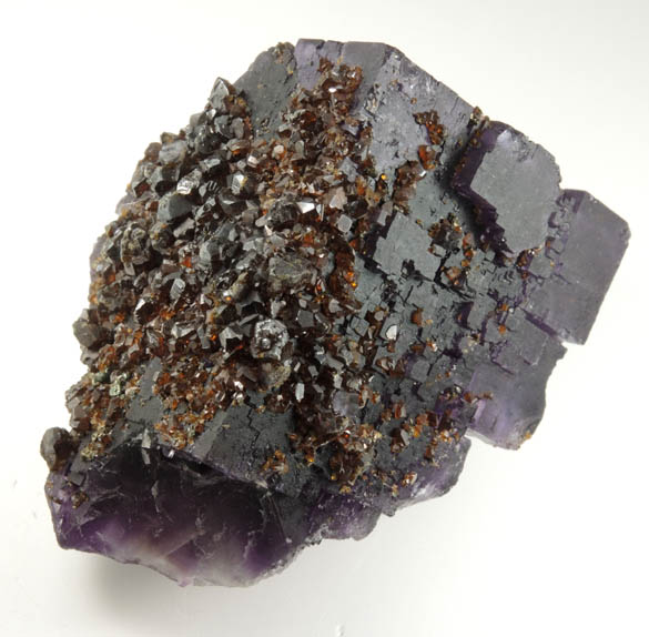 Sphalerite on Fluorite from Denton Mine, Harris Creek District, Hardin County, Illinois