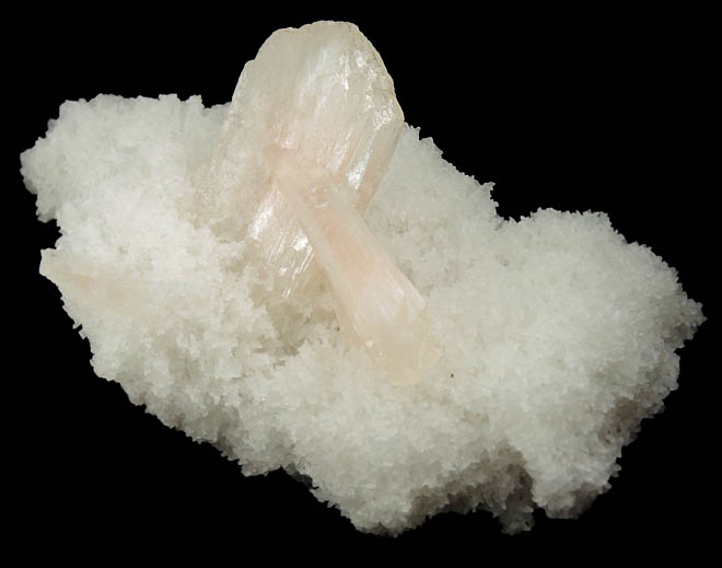 Stilbite on Quartz from Pune District, Maharashtra, India