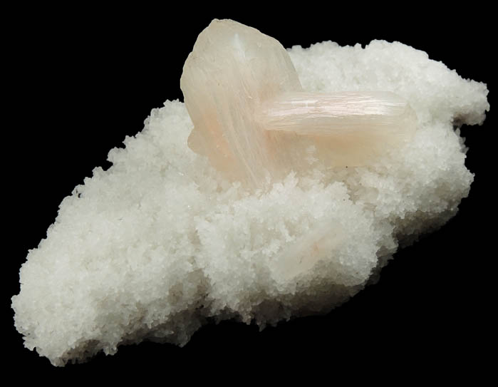 Stilbite on Quartz from Pune District, Maharashtra, India