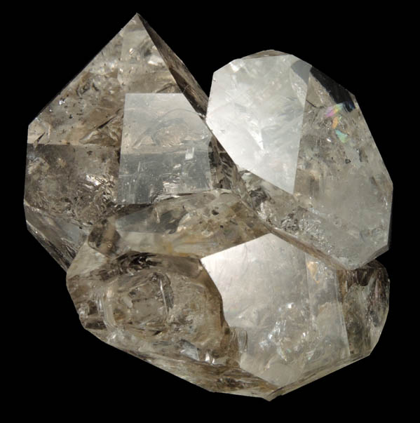 Quartz var. Herkimer Diamonds with large moveable bubble in fluid-filled cavity (Enhydro) from Ace of Diamonds Mine, Middleville, Herkimer County, New York