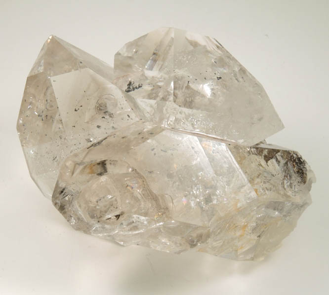 Quartz var. Herkimer Diamonds with large moveable bubble in fluid-filled cavity (Enhydro) from Ace of Diamonds Mine, Middleville, Herkimer County, New York