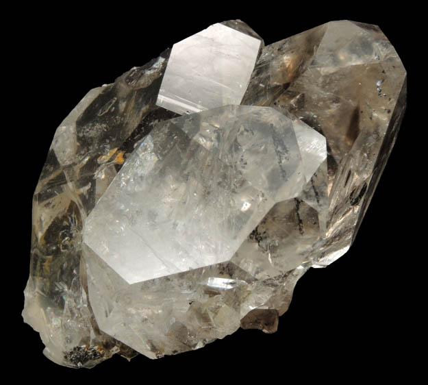Quartz var. Herkimer Diamonds with large moveable bubble in fluid-filled cavity (Enhydro) from Ace of Diamonds Mine, Middleville, Herkimer County, New York