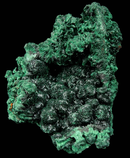 Malachite from Kolwezi Mining District, 240 km WNW of  Lubumbashi, Katanga Copperbelt, Lualaba Province, Democratic Republic of the Congo