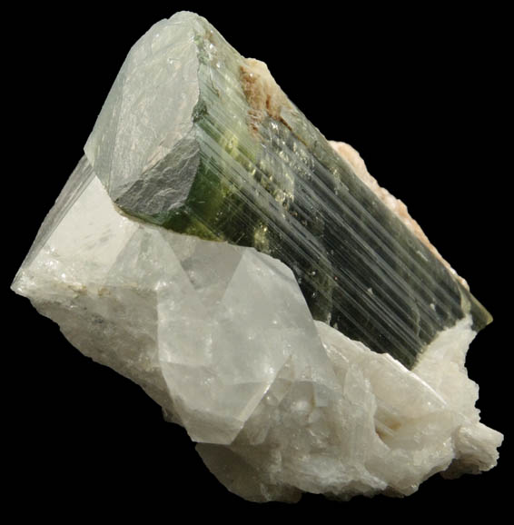 Elbaite var. Bi-colored Tourmaline in Quartz-Albite from Stak Nala, Skardu Road, Baltistan, Gilgit-Baltistan, Pakistan