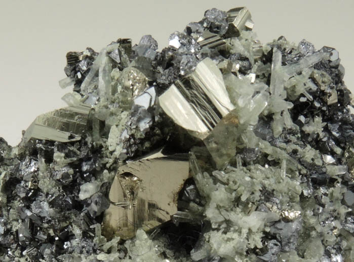 Pyrite, Quartz, Sphalerite, Galena from Madan District, Rhodope Mountains, Bulgaria