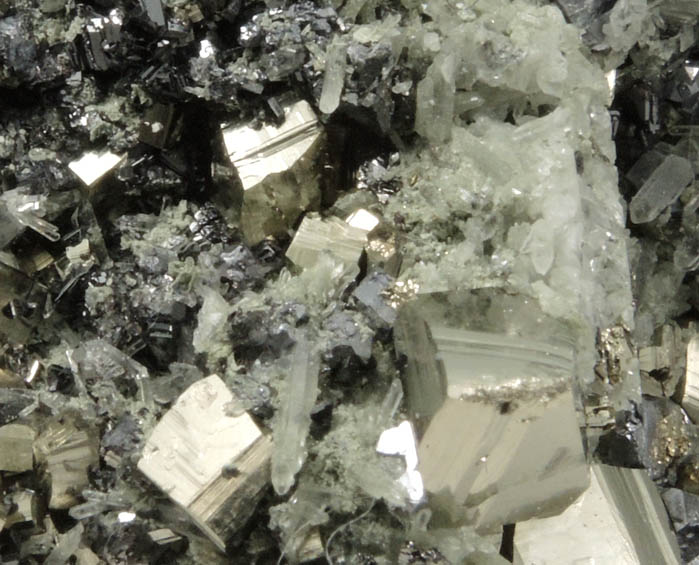 Pyrite, Quartz, Sphalerite, Galena from Madan District, Rhodope Mountains, Bulgaria