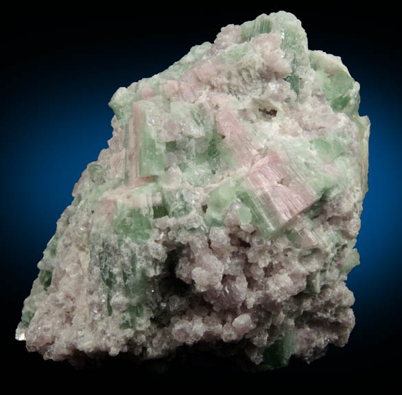 Elbaite Tourmaline in Lepidolite from Havey Quarry, Poland, Androscoggin County, Maine