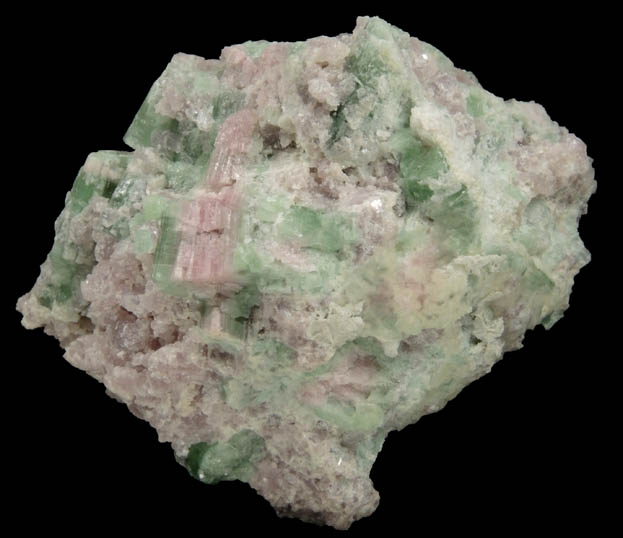 Elbaite Tourmaline in Lepidolite from Havey Quarry, Poland, Androscoggin County, Maine