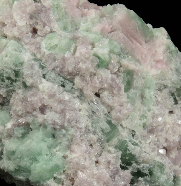 Elbaite Tourmaline in Lepidolite from Havey Quarry, Poland, Androscoggin County, Maine