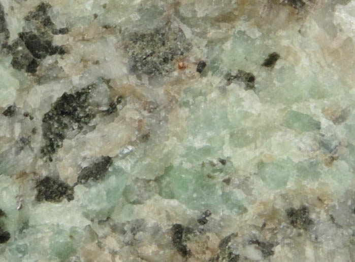 Diopside, Microcline var. Amazonite, Willemite, Calcite from Buckwheat Dump, Franklin Mine, Sussex County, New Jersey