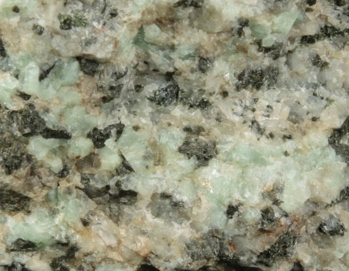 Diopside, Microcline var. Amazonite, Willemite, Calcite from Buckwheat Dump, Franklin Mine, Sussex County, New Jersey