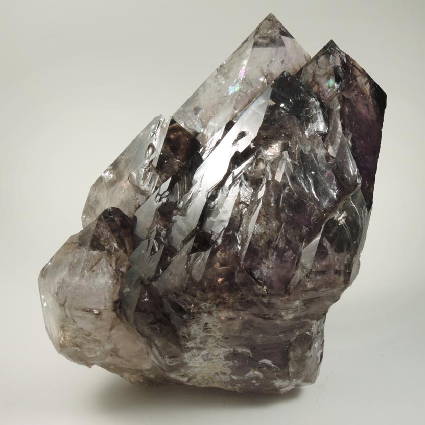 Quartz var. Smoky-Amethyst Quartz from Intergalactic Pit, Deer Hill, Stowe, Oxford County, Maine