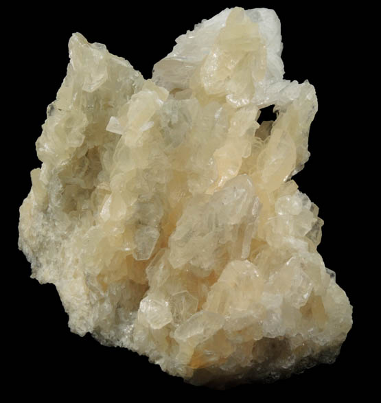 Colemanite on Calcite from Kramer Deposit, Boron, Kern County, California