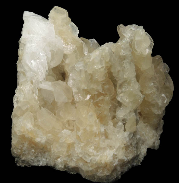 Colemanite on Calcite from Kramer Deposit, Boron, Kern County, California