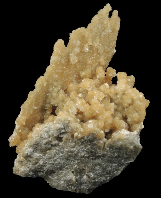 Colemanite on Calcite from Kramer Deposit, Boron, Kern County, California