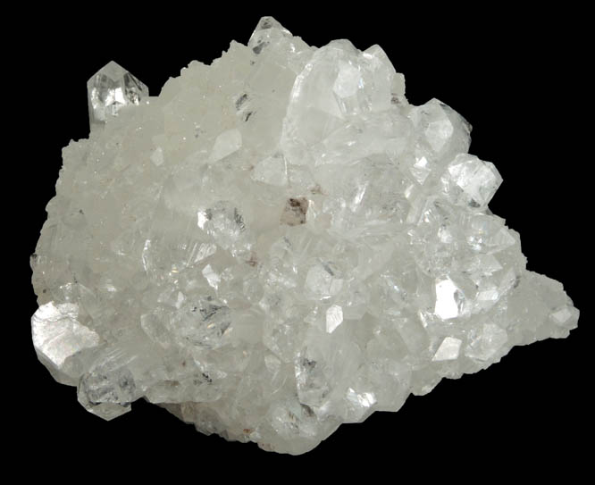 Apophyllite on Quartz over Calcite from Jalgaon, Maharashtra, India