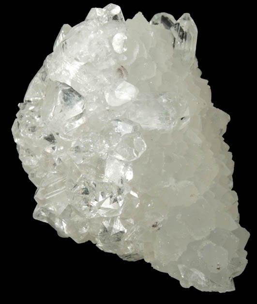 Apophyllite on Quartz over Calcite from Jalgaon, Maharashtra, India