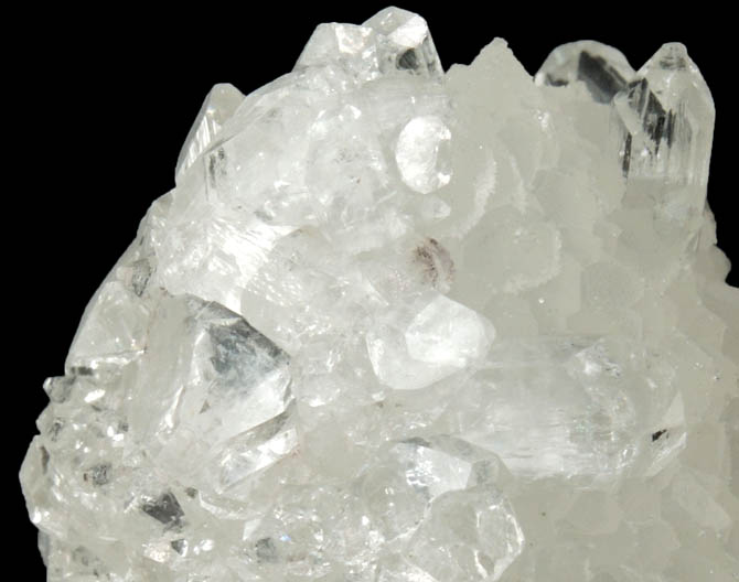 Apophyllite on Quartz over Calcite from Jalgaon, Maharashtra, India