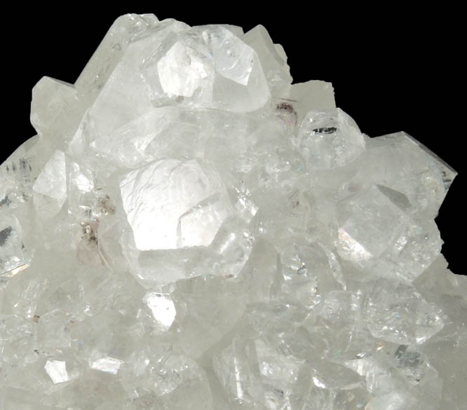 Apophyllite on Quartz over Calcite from Jalgaon, Maharashtra, India