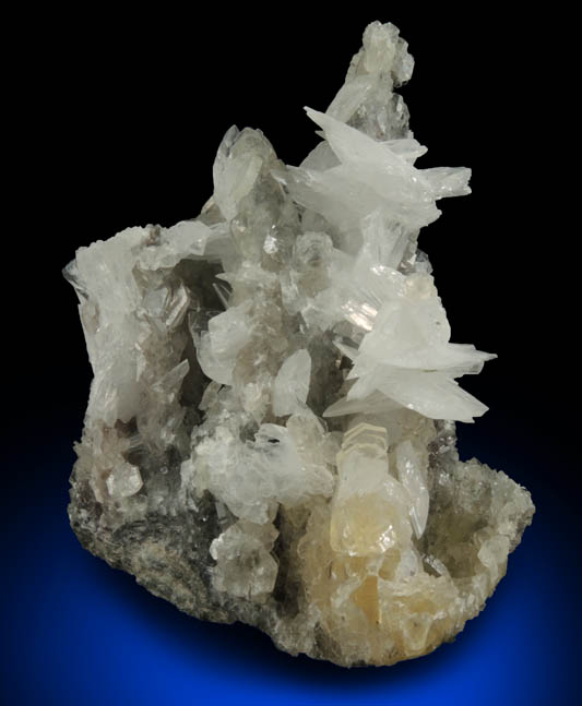 Colemanite on Calcite from Kramer Deposit, Boron, Kern County, California