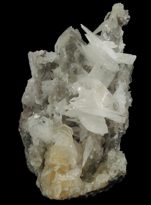 Colemanite on Calcite from Kramer Deposit, Boron, Kern County, California