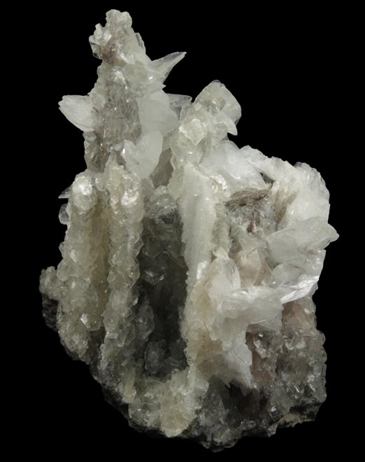 Colemanite on Calcite from Kramer Deposit, Boron, Kern County, California