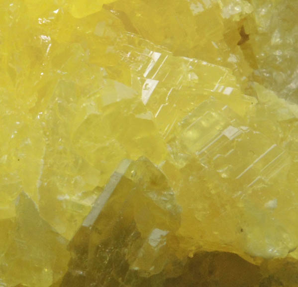 Sulfur on Aragonite from Agrigento District (Girgenti), Sicily, Italy