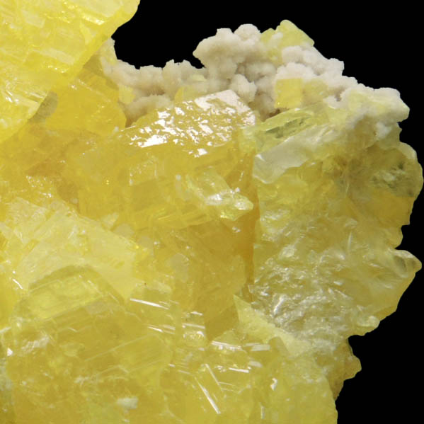 Sulfur on Aragonite from Agrigento District (Girgenti), Sicily, Italy