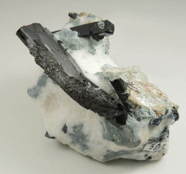 Benitoite and Neptunite in Natrolite from Benitoite Gem Mine, New Idria District, San Benito County, California (Type Locality for Benitoite)