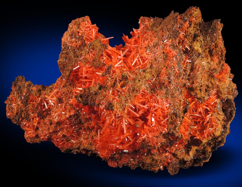 Crocoite from Adelaide Mine, 2010 Pocket, Dundas, Tasmania, Australia