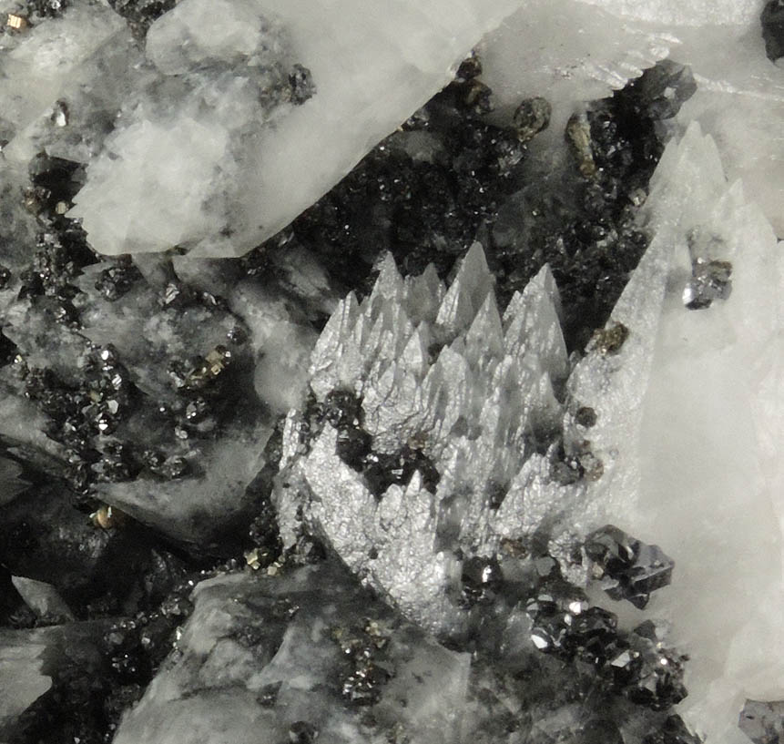 Calcite with Sphalerite, Galena, Pyrite from Santa Eulalia District, Aquiles Serdán, Chihuahua, Mexico