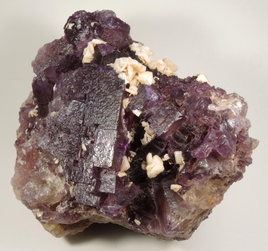 Fluorite with Barite from Rosiclare District, Hardin County, Illinois