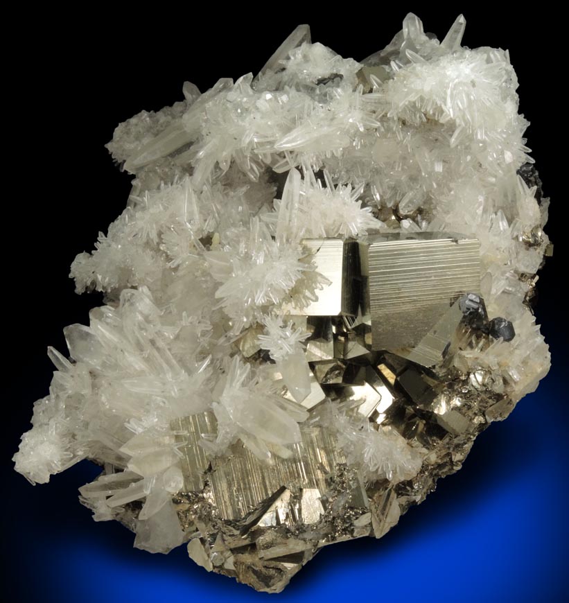 Pyrite, Quartz, Sphalerite from Casapalca District, Huarochiri Province, Lima Department, Peru