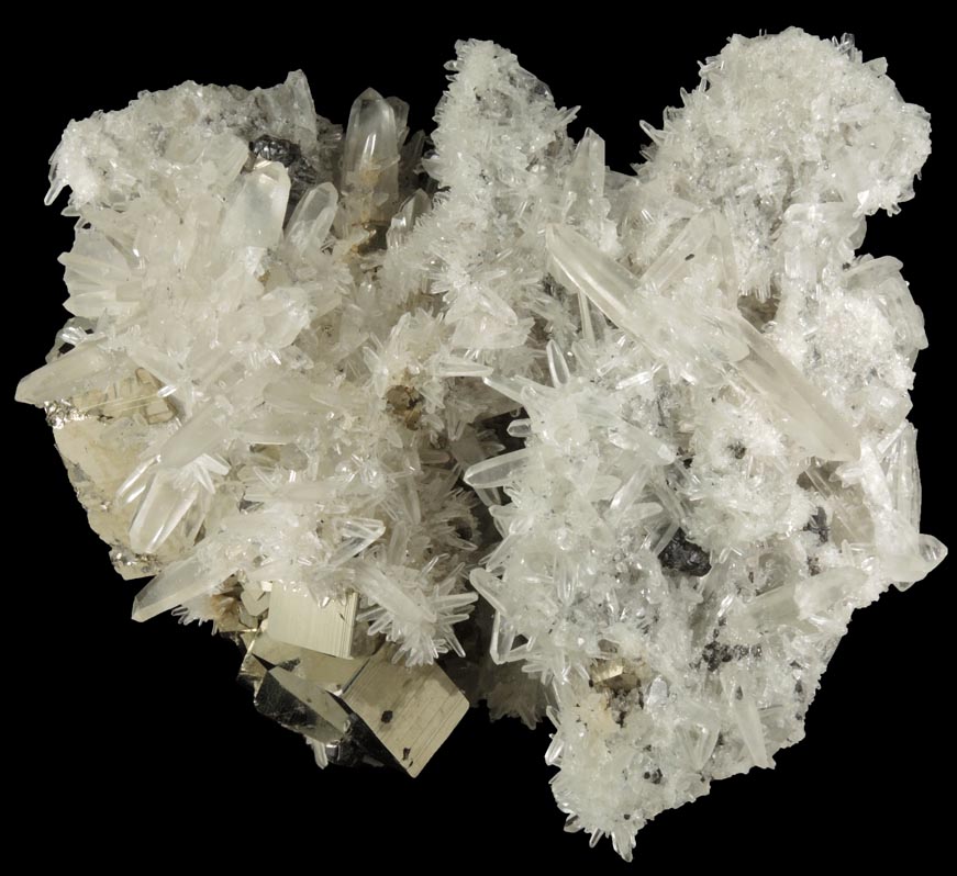 Pyrite, Quartz, Sphalerite from Casapalca District, Huarochiri Province, Lima Department, Peru