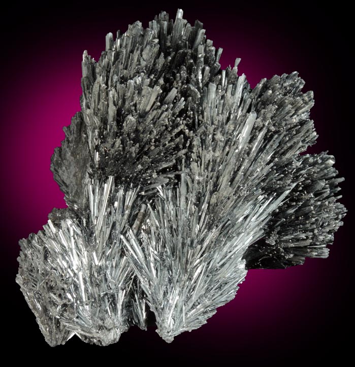 Stibnite (fan-shaped aggregates) from Herja Mine (Kisbanya), Baia Mare, Maramures, Romania