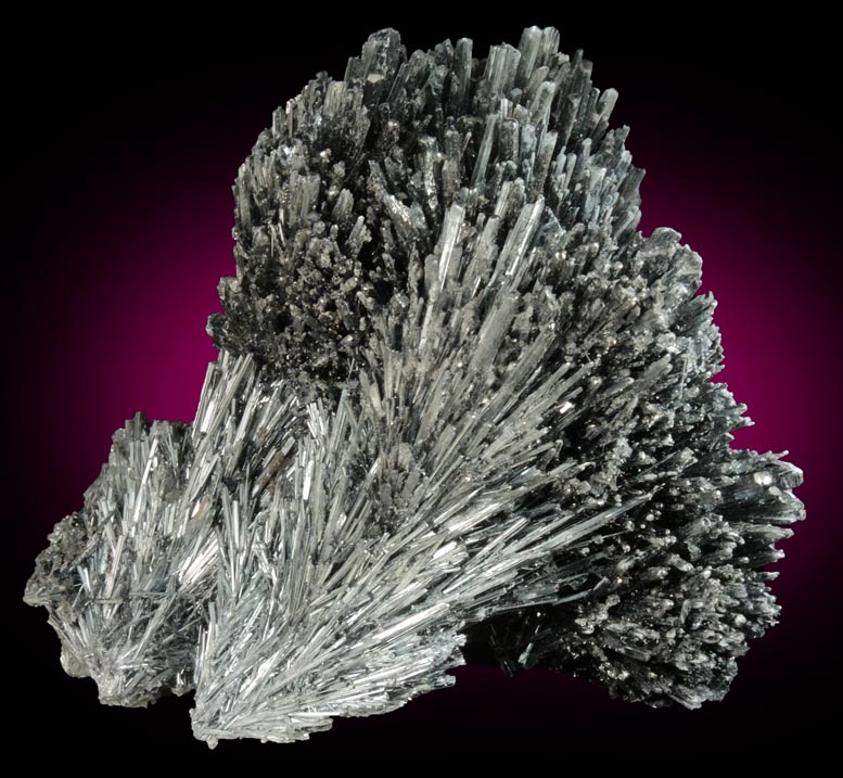 Stibnite (fan-shaped aggregates) from Herja Mine (Kisbanya), Baia Mare, Maramures, Romania