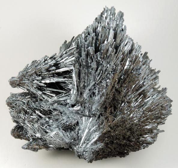 Stibnite (fan-shaped aggregates) from Herja Mine (Kisbanya), Baia Mare, Maramures, Romania