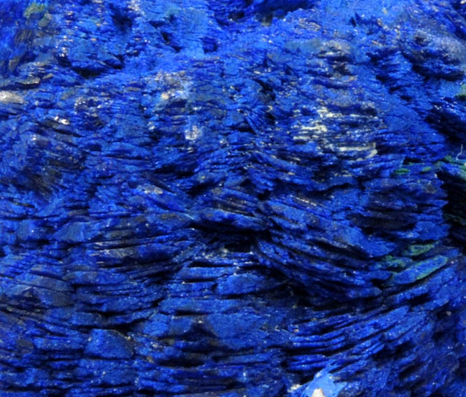 Azurite with minor Malachite alteration from Bisbee, Warren District, Cochise County, Arizona