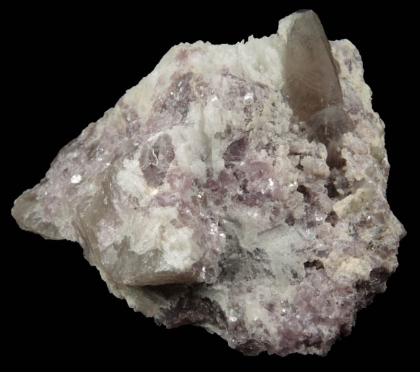 Lepidolite and Smoky Quartz from Havey Quarry, Poland, Androscoggin County, Maine