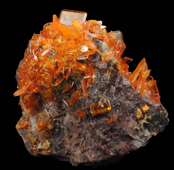 Wulfenite from Rowley Mine, 20 km northwest of Theba, Painted Rock Mountains, Maricopa County, Arizona