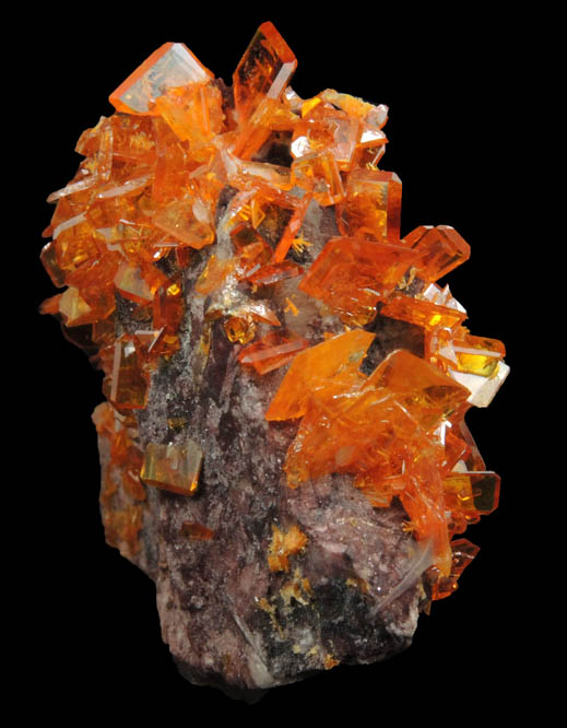 Wulfenite from Rowley Mine, 20 km northwest of Theba, Painted Rock Mountains, Maricopa County, Arizona