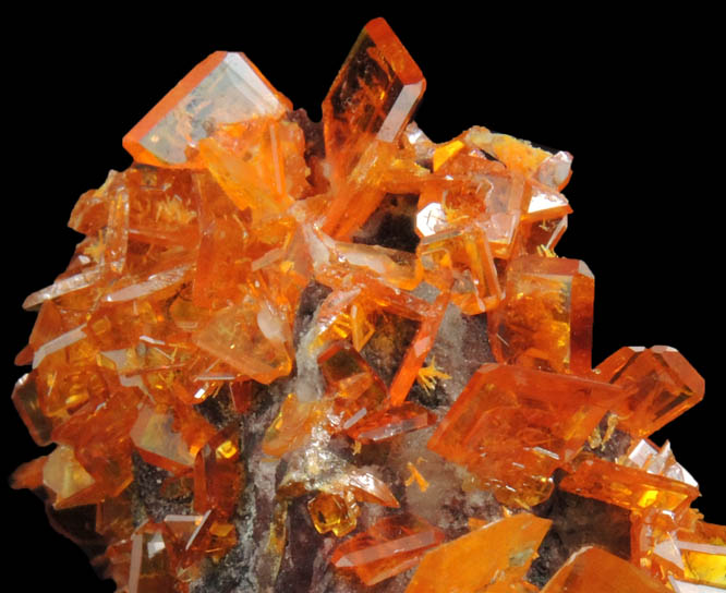 Wulfenite from Rowley Mine, 20 km northwest of Theba, Painted Rock Mountains, Maricopa County, Arizona