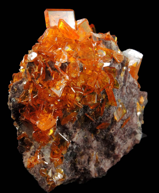 Wulfenite from Rowley Mine, 20 km northwest of Theba, Painted Rock Mountains, Maricopa County, Arizona