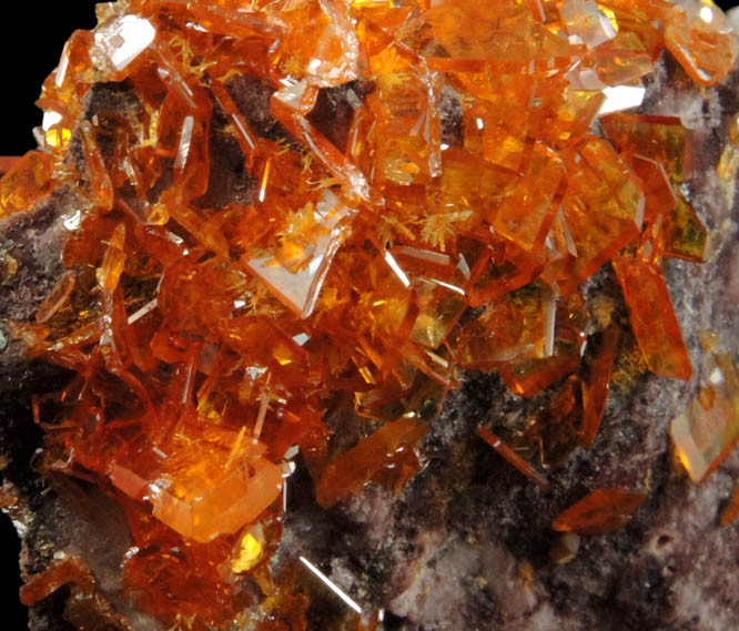 Wulfenite from Rowley Mine, 20 km northwest of Theba, Painted Rock Mountains, Maricopa County, Arizona