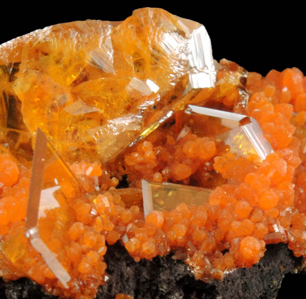 Wulfenite and Mimetite from San Francisco Mine, Cerro Prieto, north of Cucurpe, Sonora, Mexico