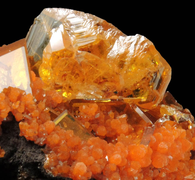 Wulfenite and Mimetite from San Francisco Mine, Cerro Prieto, north of Cucurpe, Sonora, Mexico