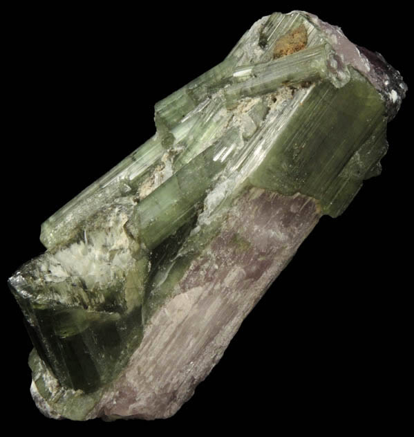 Elbaite Tourmaline with Lepidolite pseudomorph after Elbaite from Jacare Mine, Itinga, Minas Gerais, Brazil